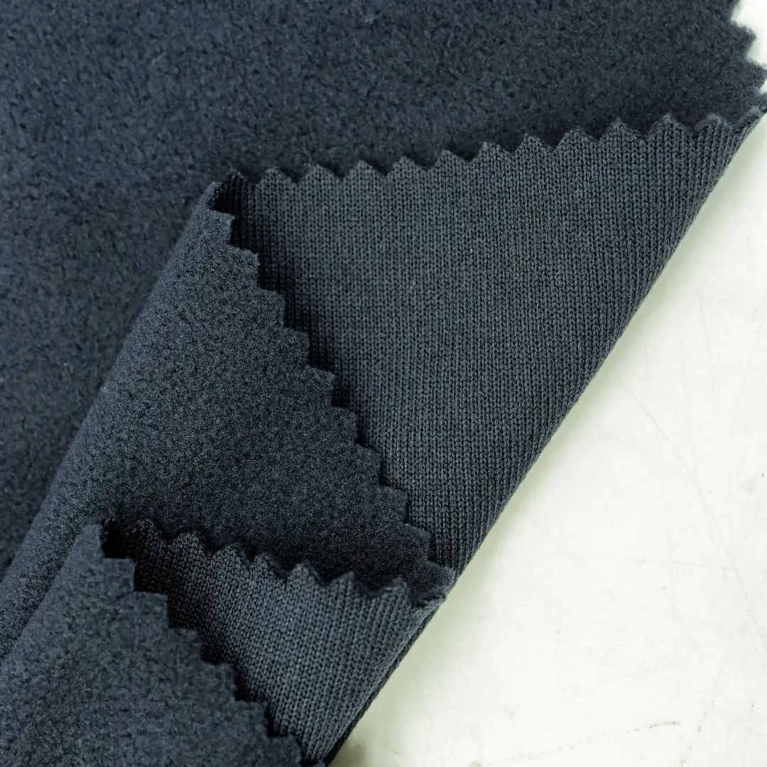 China Fabric for Jackets Polar Fleece Knit Fabric Polyester Dark blue color buy from China wholesaler bulk order at wholesale price free worldwide shipping Alibaba
