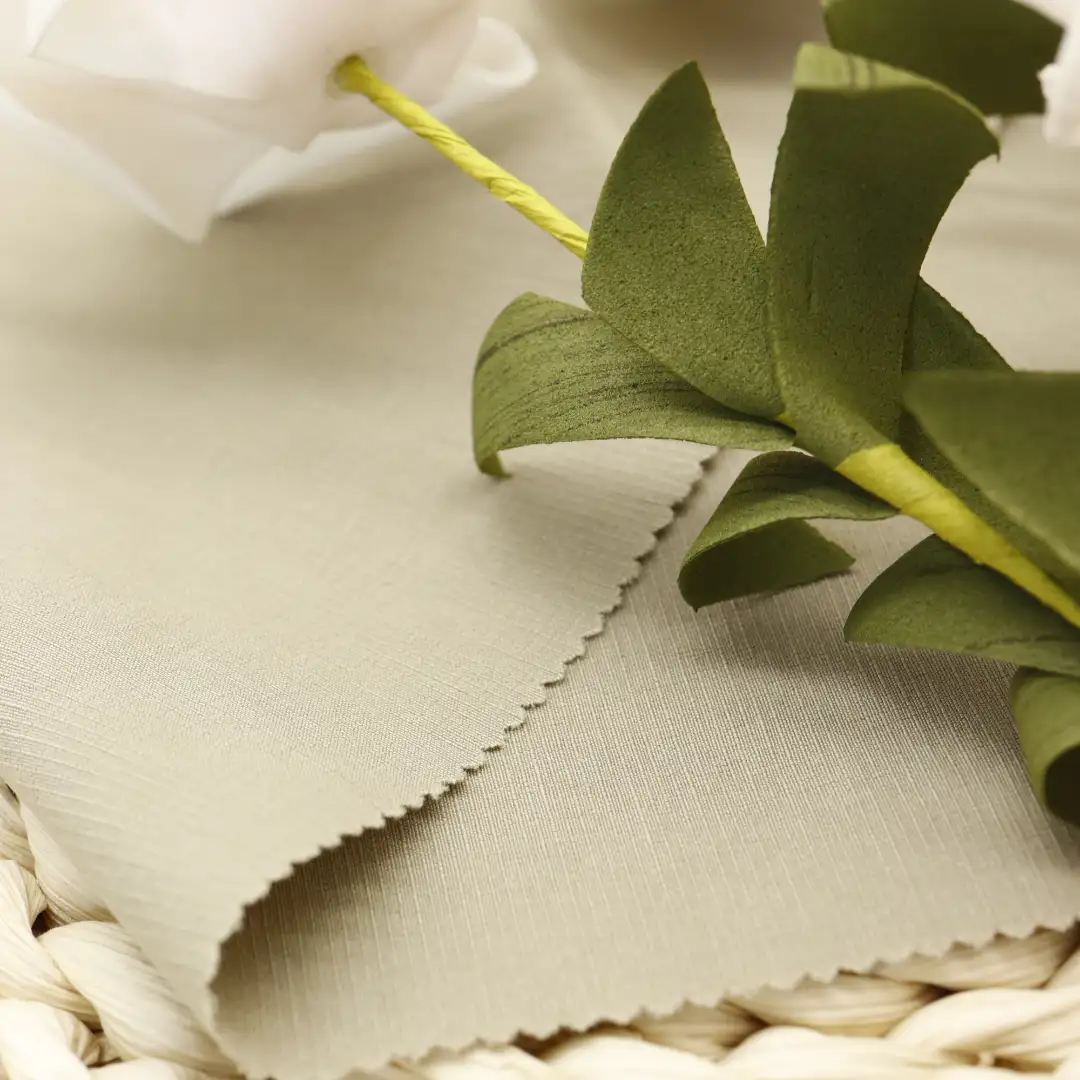 China Fabric for Shirt Nylon/Cotton Plain Woven Blended Fabric Rayon Nylon Spandex Milky white color buy from China wholesaler bulk order at wholesale price free worldwide shipping Alibaba