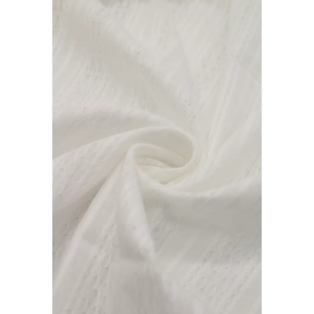 China Fabric for Blouse Cotton Dobby Natural Woven Fabric Cotton white color buy from China wholesaler bulk order at wholesale price free worldwide shipping Alibaba