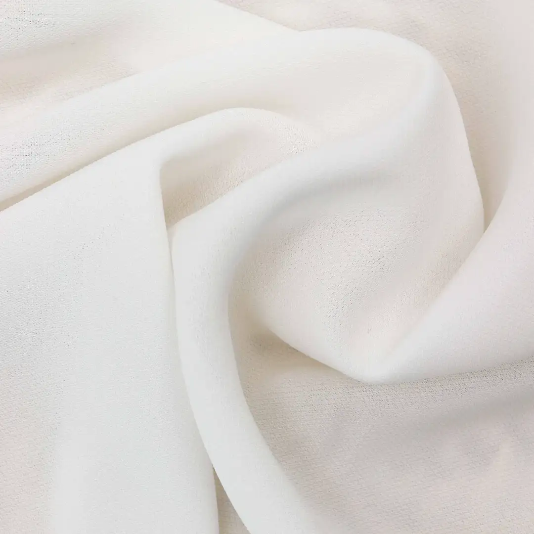 China Fabric for Blouse,Skirt Chiffon Synthetic Woven Fabric Polyester white color buy from China wholesaler bulk order at wholesale price free worldwide shipping Alibaba
