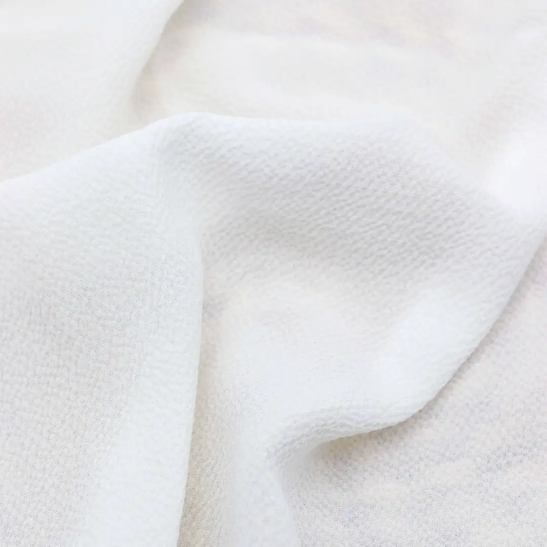 China Fabric for Shirt,Blouse,Skirt Chiffon Synthetic Woven Fabric Polyester white color buy from China wholesaler bulk order at wholesale price free worldwide shipping Alibaba