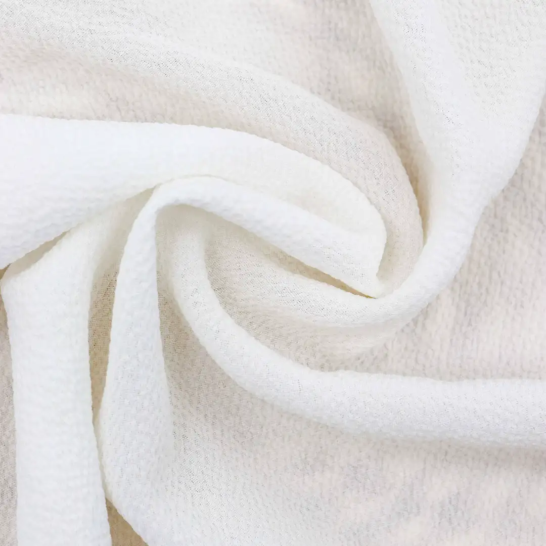 China Fabric for Shirt,Blouse,Skirt Chiffon Synthetic Woven Fabric Polyester white color buy from China wholesaler bulk order at wholesale price free worldwide shipping Alibaba