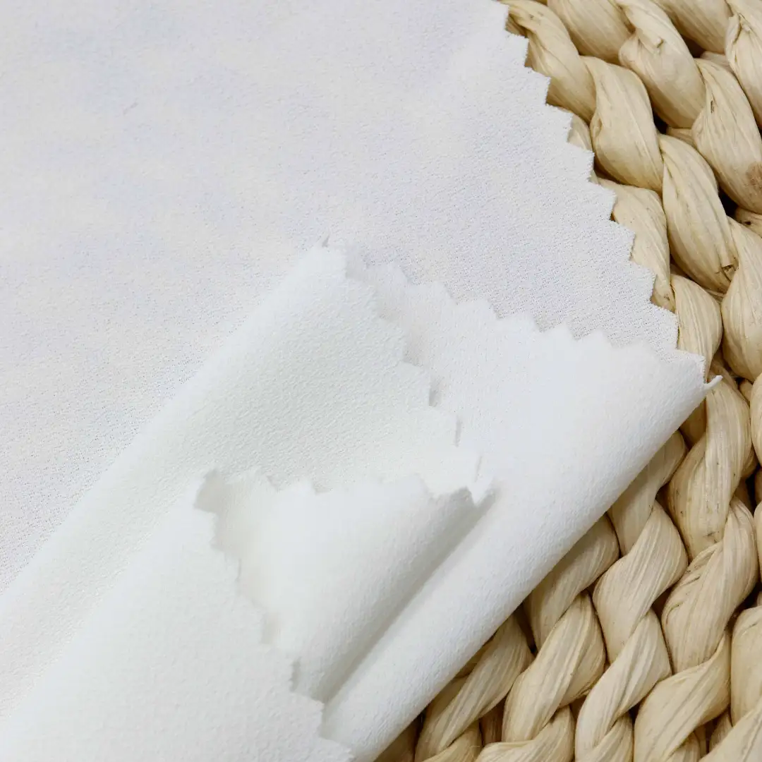 China Fabric for Shirt,Blouse,Skirt Chiffon Synthetic Woven Fabric Polyester white color buy from China wholesaler bulk order at wholesale price free worldwide shipping Alibaba