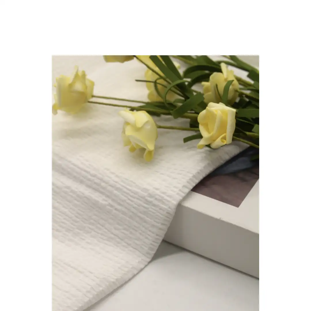 China Fabric for Shirt,Blouse,Crop Top Cotton Dobby Natural Woven Fabric Cotton Spandex white color buy from China wholesaler bulk order at wholesale price free worldwide shipping Alibaba