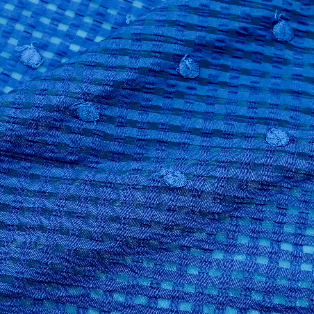 China Fabric for Blouse,Skirt Schiffli Synthetic Woven Fabric Nylon Polyester Tencel blue color buy from China wholesaler bulk order at wholesale price free worldwide shipping Alibaba