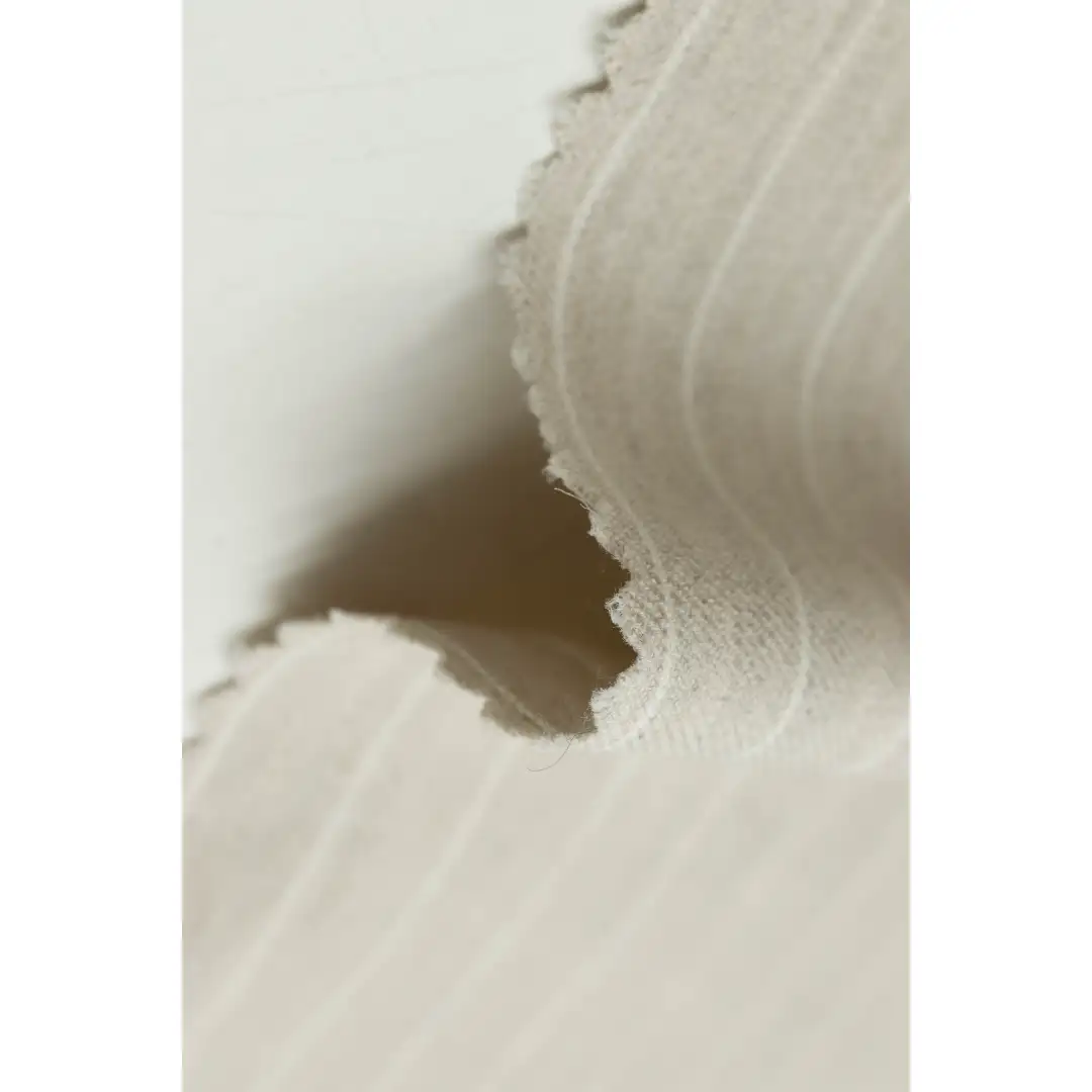 China Fabric for Pants,Blazer,Suit Yarn Dyed Stripe Woven Blended Fabric Nylon Rayon Spandex Beige color buy from China wholesaler bulk order at wholesale price free worldwide shipping Alibaba