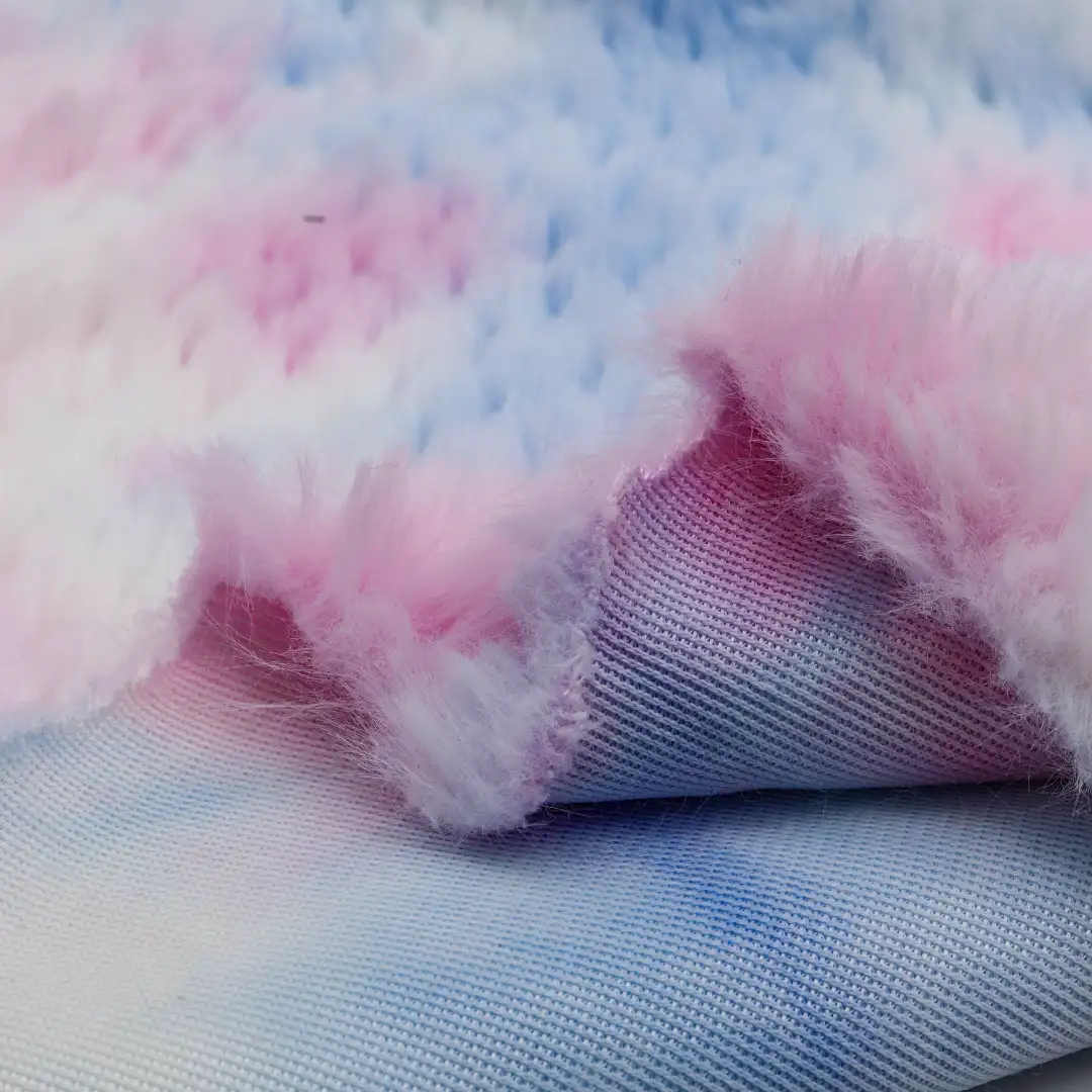 China Fabric for Crop Top Fake Fur Knit Fabric Polyester Colorful color buy from China wholesaler bulk order at wholesale price free worldwide shipping Alibaba