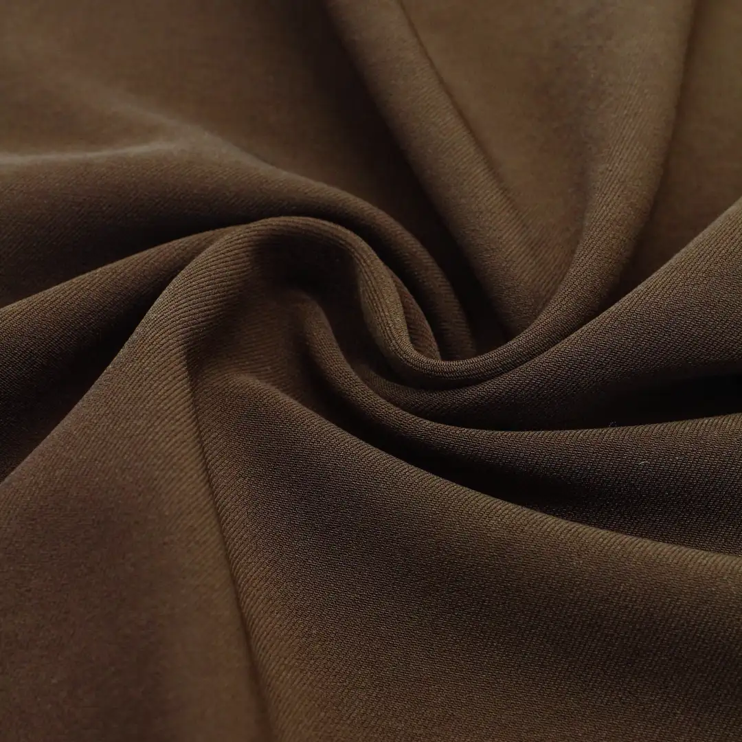 China Fabric for Jackets,Blazer Twill Synthetic Woven Fabric Polyester Spandex brown color buy from China wholesaler bulk order at wholesale price free worldwide shipping Alibaba