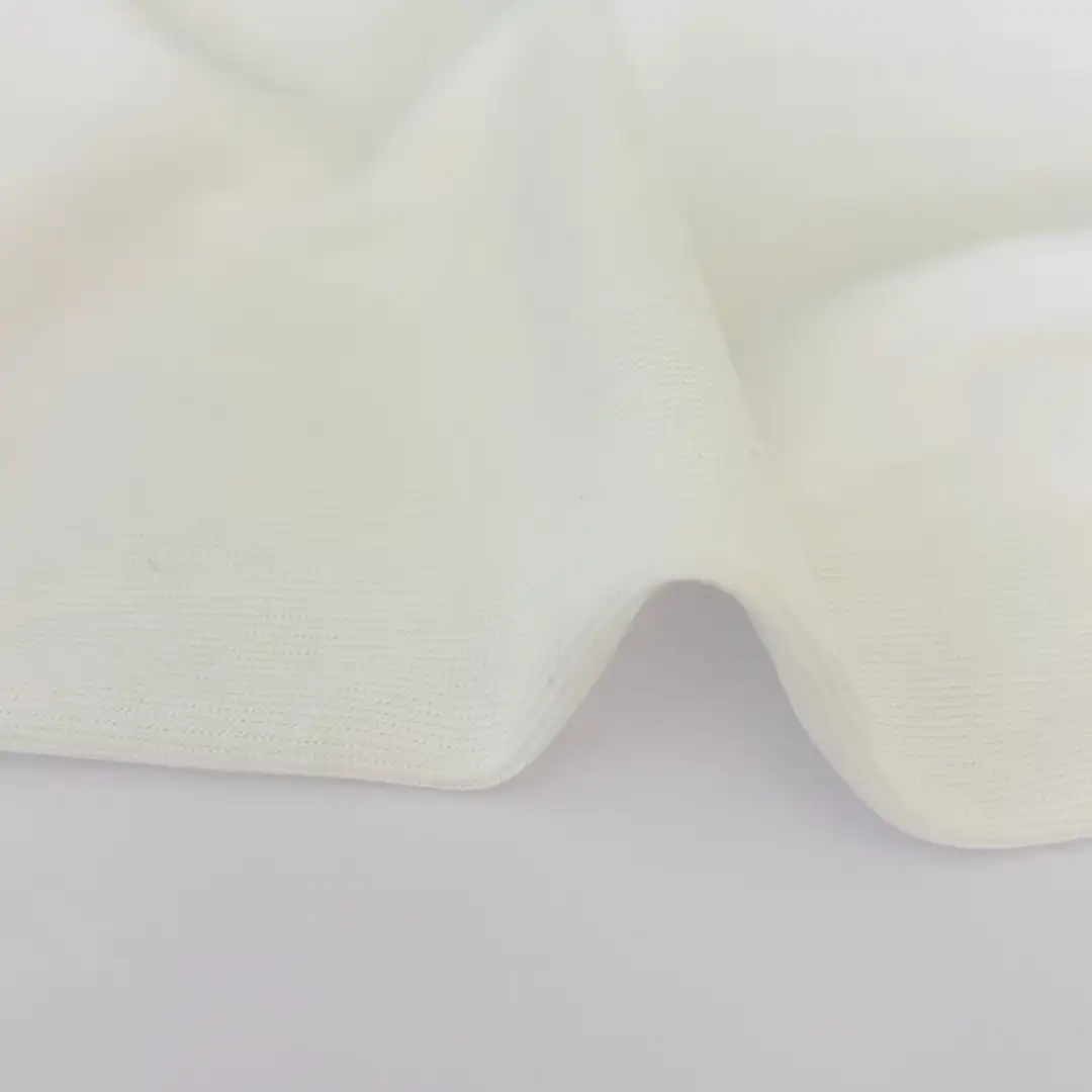 China Fabric for Interlining Rib Knit Fabric Polyester white color buy from China wholesaler bulk order at wholesale price free worldwide shipping Alibaba
