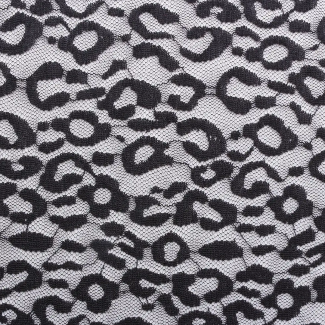 China Fabric for Blouse,Skirt,Shirt Long Sleeve Button ,Dresses (Cardigan Open)  Lace Knit Fabric Nylon Spandex black color buy from China wholesaler bulk order at wholesale price free worldwide shipping Alibaba