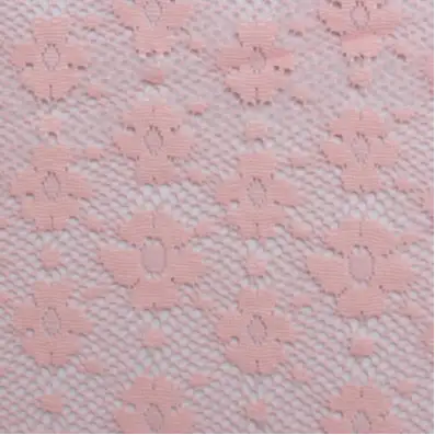 China Fabric for Blouse,Skirt,Dresses (Cardigan Open)  Lace Knit Fabric Polyester pink color buy from China wholesaler bulk order at wholesale price free worldwide shipping Alibaba