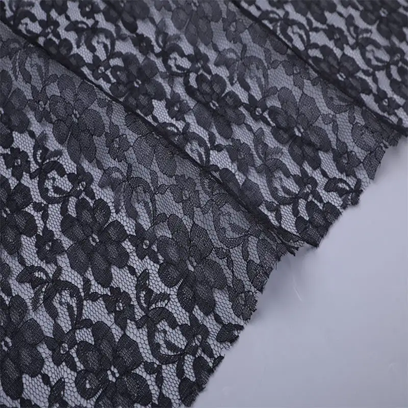 China Fabric for Shirt,Blouse,Skirt,Skirt  Lace Knit Fabric Polyester black color buy from China wholesaler bulk order at wholesale price free worldwide shipping Alibaba