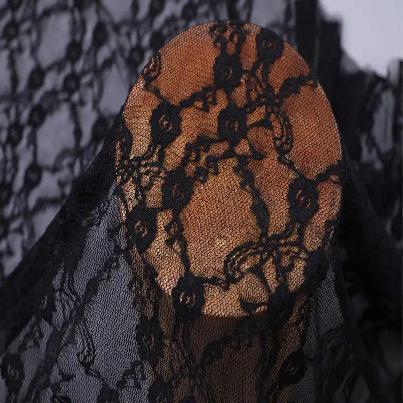 China Fabric for Shirt,Blouse,Skirt,Skirt  Lace Knit Fabric Nylon Spandex black color buy from China wholesaler bulk order at wholesale price free worldwide shipping Alibaba