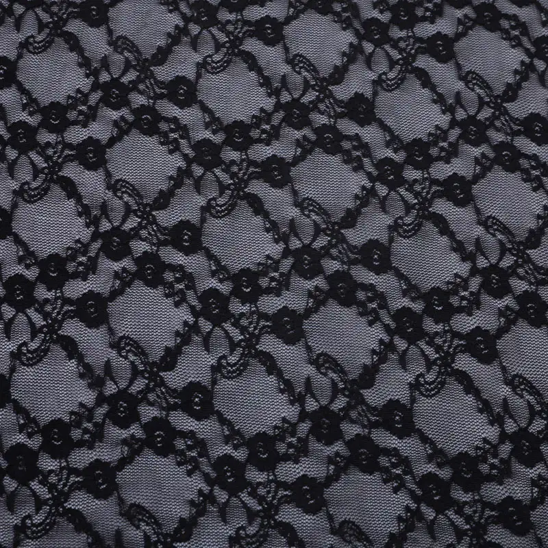 China Fabric for Shirt,Blouse,Skirt,Skirt  Lace Knit Fabric Nylon Spandex black color buy from China wholesaler bulk order at wholesale price free worldwide shipping Alibaba