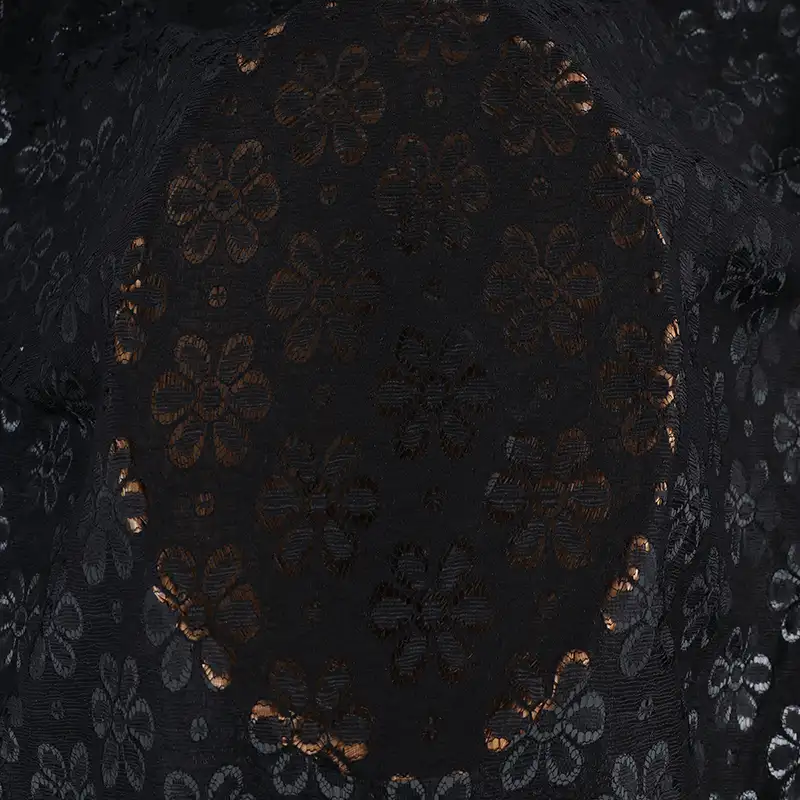 China Fabric for Shirt,Blouse,Skirt,Skirt  Lace Knit Fabric Nylon Polyester black color buy from China wholesaler bulk order at wholesale price free worldwide shipping Alibaba