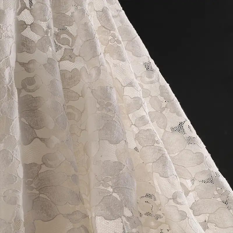 China Fabric for Shirt,T-Shirt,Blouse,Skirt  Lace Knit Fabric Cotton Nylon white color buy from China wholesaler bulk order at wholesale price free worldwide shipping Alibaba