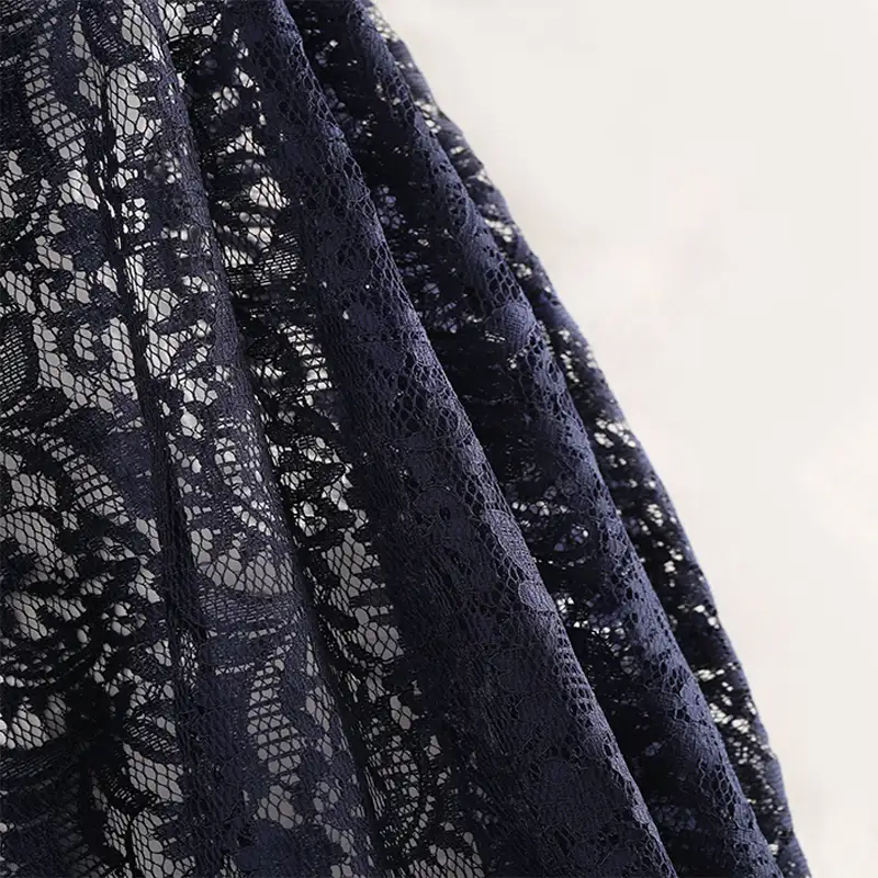 China Fabric for T-Shirt,Blouse,Skirt,Skirt  Lace Knit Fabric Nylon Cotton Rayon black color buy from China wholesaler bulk order at wholesale price free worldwide shipping Alibaba