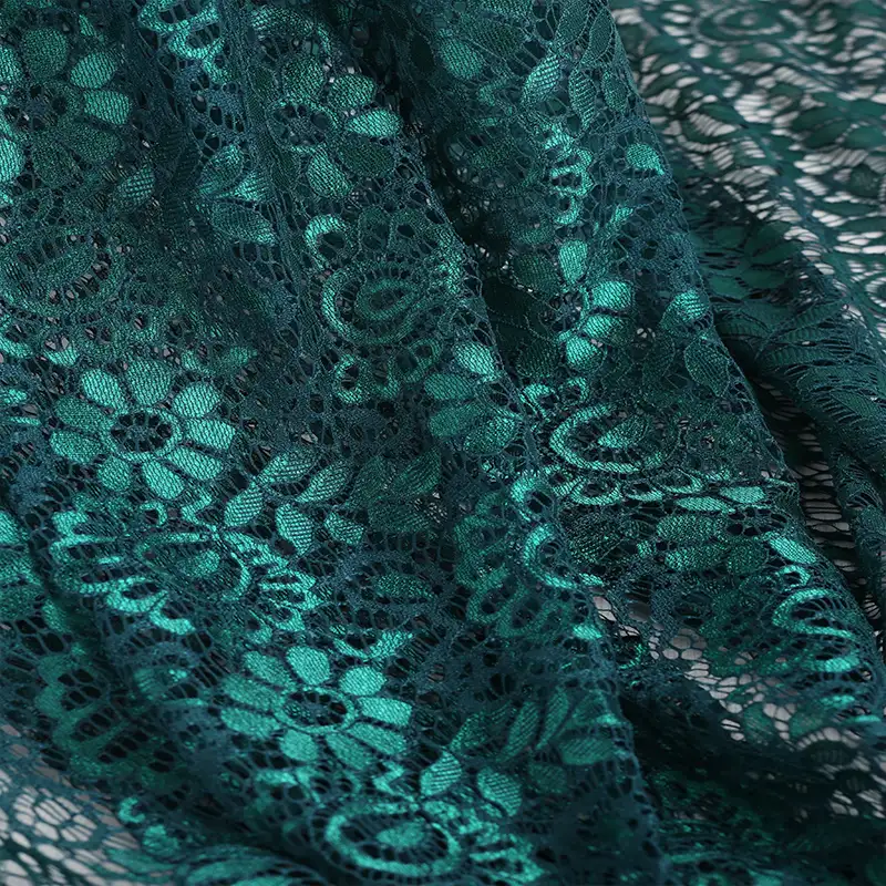 China Fabric for Blouse,Skirt,Skirt  Lace Knit Fabric Nylon Polyester green color buy from China wholesaler bulk order at wholesale price free worldwide shipping Alibaba