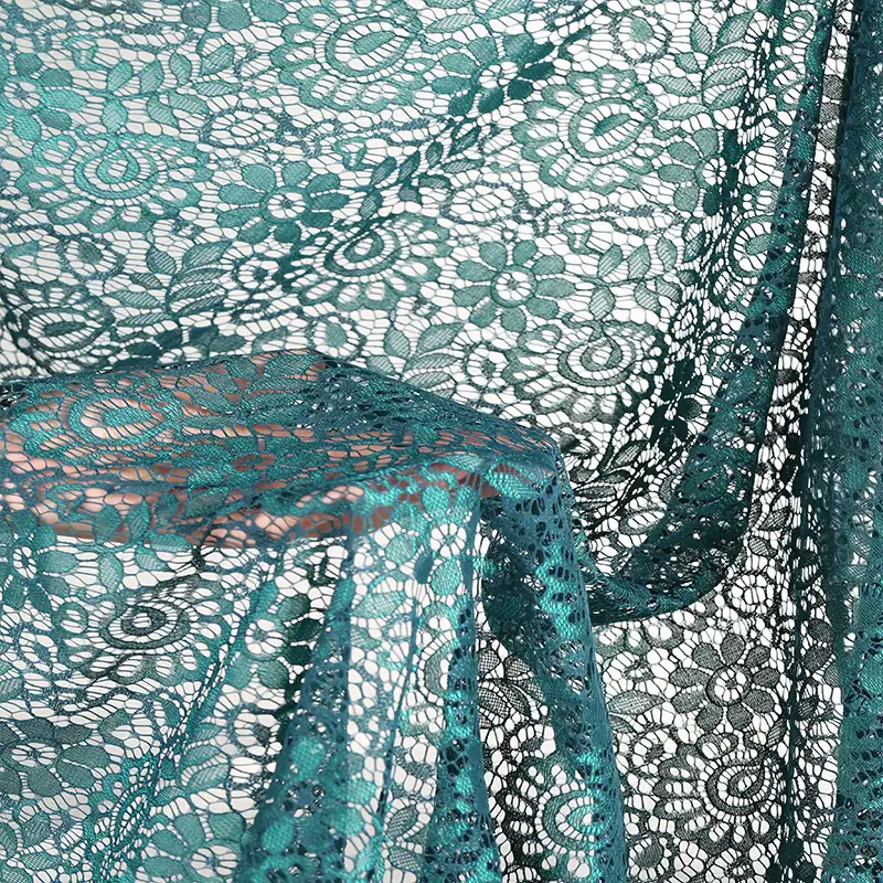 China Fabric for Blouse,Skirt,Skirt  Lace Knit Fabric Nylon Polyester green color buy from China wholesaler bulk order at wholesale price free worldwide shipping Alibaba