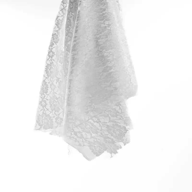 China Fabric for Blouse,Skirt,Skirt  Lace Knit Fabric Nylon Polyester white color buy from China wholesaler bulk order at wholesale price free worldwide shipping Alibaba