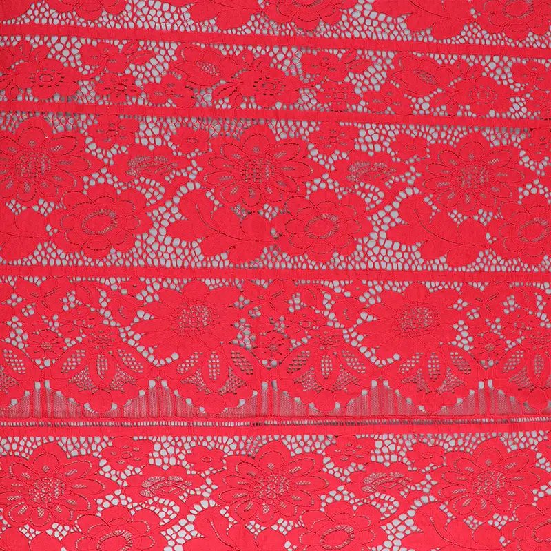 China Fabric for Shirt,Blouse,Skirt,Skirt  Lace Knit Fabric Cotton Nylon red color buy from China wholesaler bulk order at wholesale price free worldwide shipping Alibaba