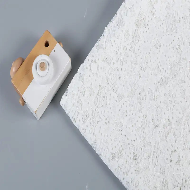 China Fabric for Blouse,Skirt,Skirt  Lace Knit Fabric Nylon Cotton Rayon white color buy from China wholesaler bulk order at wholesale price free worldwide shipping Alibaba