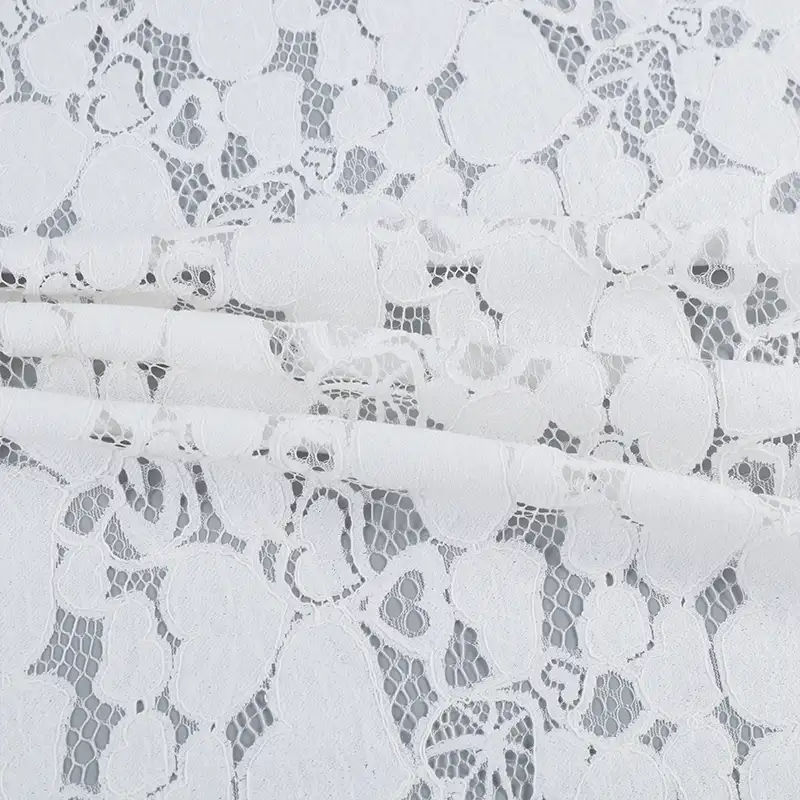 China Fabric for Shirt,T-Shirt,Blouse,Skirt  Lace Knit Fabric Nylon Cotton Rayon white color buy from China wholesaler bulk order at wholesale price free worldwide shipping Alibaba