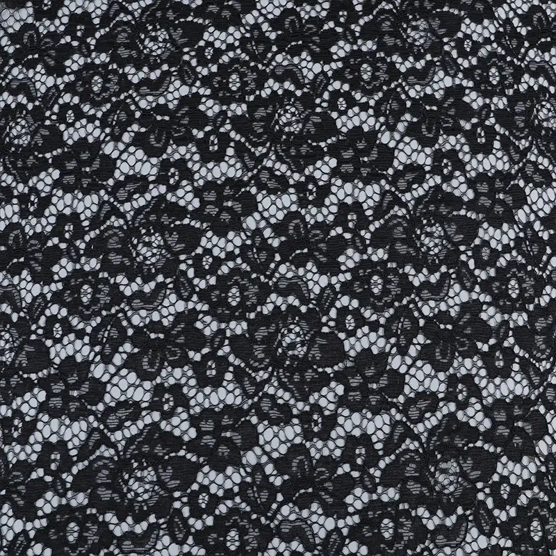 China Fabric for Shirt,Blouse,Skirt,Skirt  Lace Knit Fabric Polyester black color buy from China wholesaler bulk order at wholesale price free worldwide shipping Alibaba
