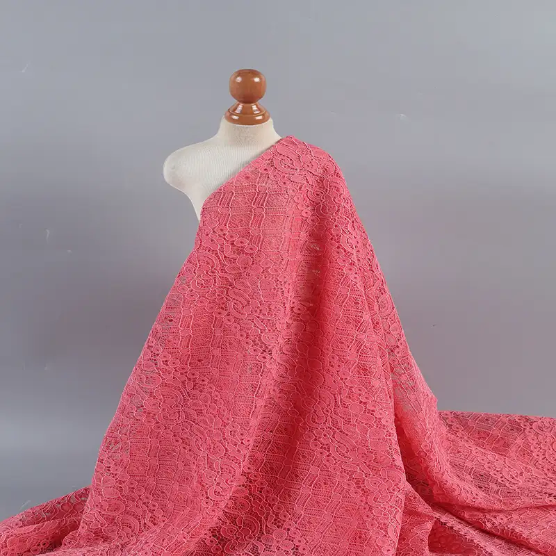 China Fabric for Shirt,Blouse,Skirt,Skirt  Lace Knit Fabric Nylon Cotton Polyester Rayon red color buy from China wholesaler bulk order at wholesale price free worldwide shipping Alibaba