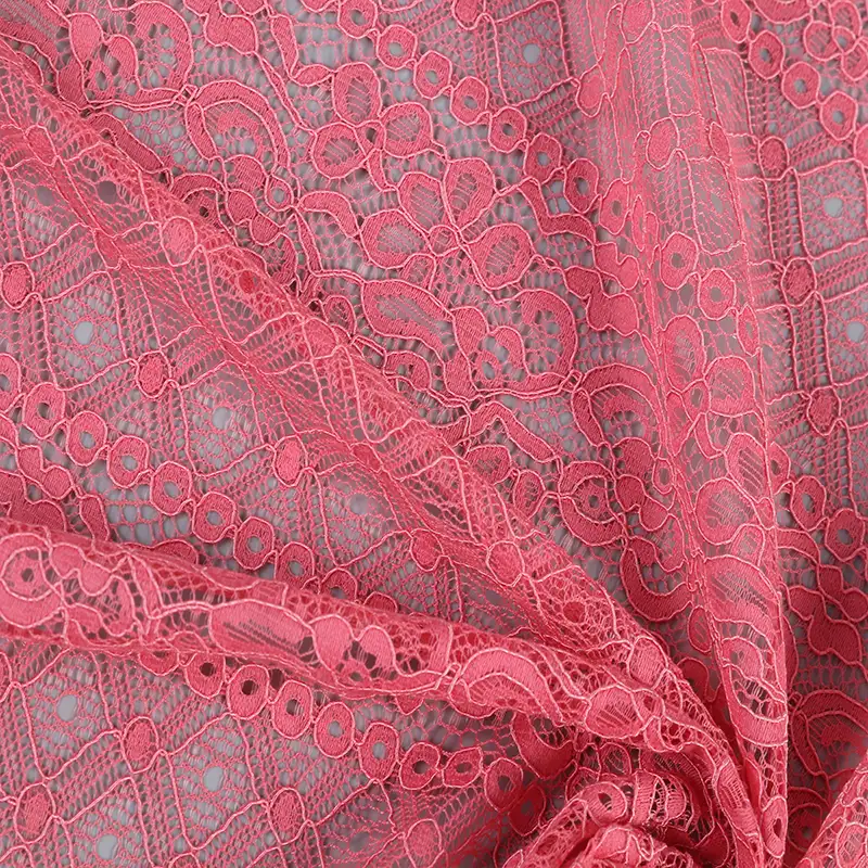 China Fabric for Shirt,Blouse,Skirt,Skirt  Lace Knit Fabric Nylon Cotton Polyester Rayon red color buy from China wholesaler bulk order at wholesale price free worldwide shipping Alibaba