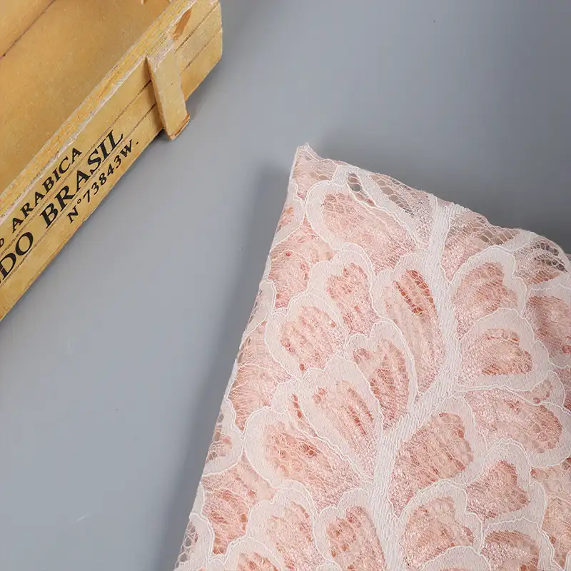 China Fabric for T-Shirt,Blouse,Skirt  Lace Knit Fabric Cotton Nylon Rayon pink color buy from China wholesaler bulk order at wholesale price free worldwide shipping Alibaba