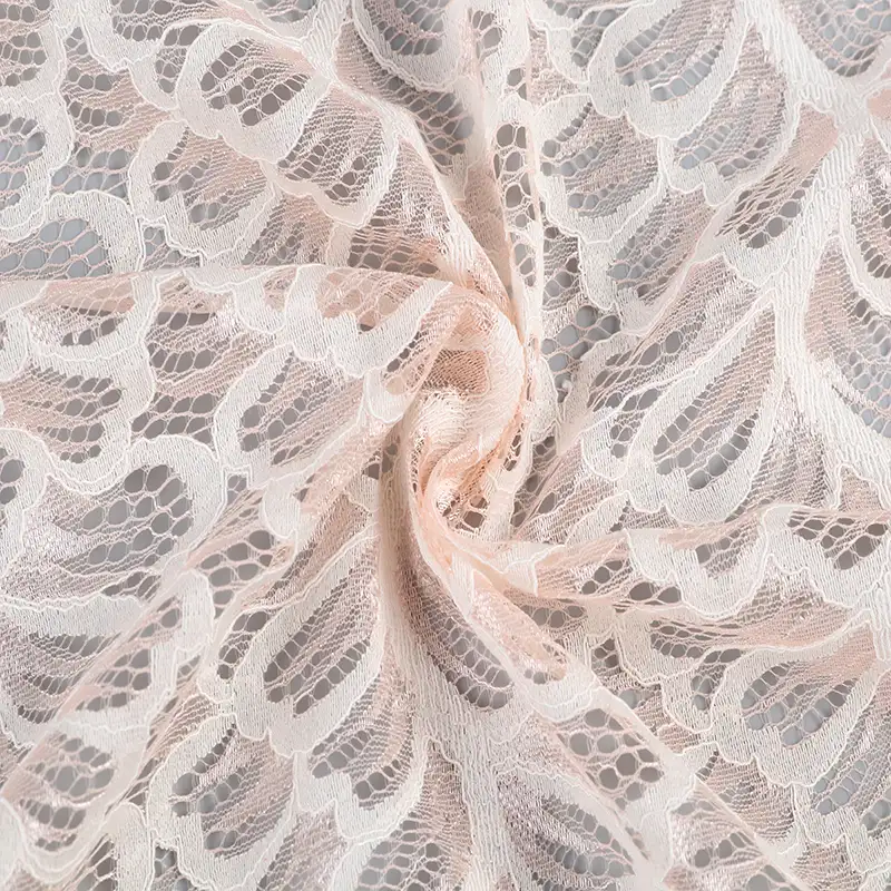 China Fabric for T-Shirt,Blouse,Skirt  Lace Knit Fabric Cotton Nylon Rayon pink color buy from China wholesaler bulk order at wholesale price free worldwide shipping Alibaba