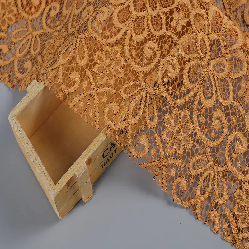 China Fabric for Blouse,Skirt,T-shirt ,Skirt  Lace Knit Fabric Cotton Nylon Rayon yellow color buy from China wholesaler bulk order at wholesale price free worldwide shipping Alibaba