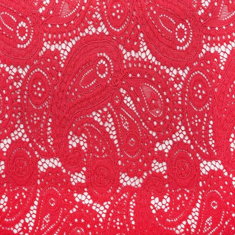 China Fabric for Shirt,T-Shirt,Blouse,Skirt Lace Knit Fabric Cotton Nylon Rayon red color buy from China wholesaler bulk order at wholesale price free worldwide shipping Alibaba