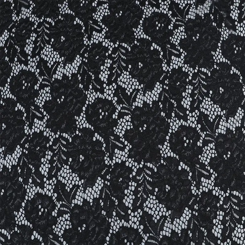 China Fabric for Shirt,Blouse,Skirt,Skirt  Lace Knit Fabric Polyester black color buy from China wholesaler bulk order at wholesale price free worldwide shipping Alibaba