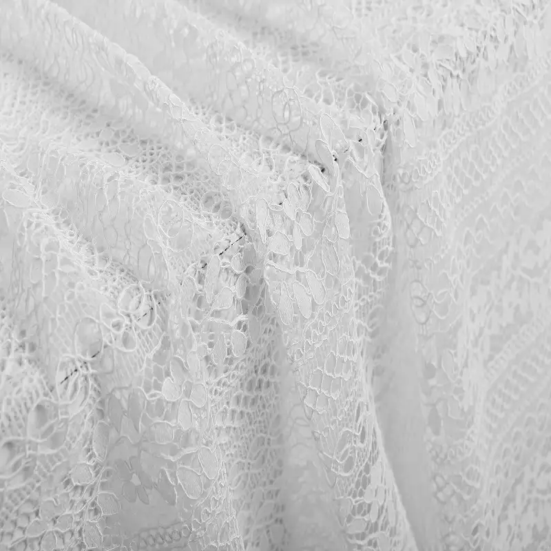 China Fabric for Shirt,Blouse,Skirt,Skirt  Lace Knit Fabric Cotton Nylon Rayon white color buy from China wholesaler bulk order at wholesale price free worldwide shipping Alibaba