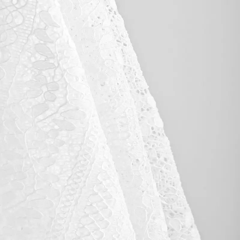 China Fabric for Shirt,Blouse,Skirt,Skirt  Lace Knit Fabric Cotton Nylon Rayon white color buy from China wholesaler bulk order at wholesale price free worldwide shipping Alibaba