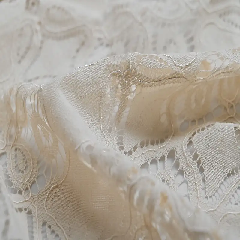 China Fabric for Shirt,Blouse,Skirt,Skirt  Lace Knit Fabric Cotton Nylon Rayon white color buy from China wholesaler bulk order at wholesale price free worldwide shipping Alibaba