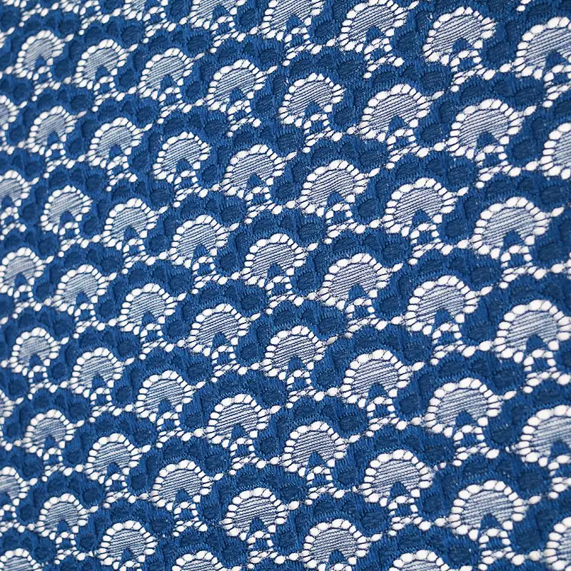 China Fabric for Shirt,Blouse,Skirt  Lace Knit Fabric Nylon Spandex blue color buy from China wholesaler bulk order at wholesale price free worldwide shipping Alibaba