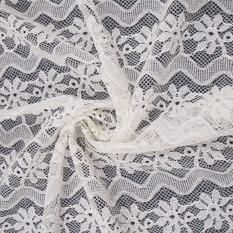 China Fabric for Shirt,Blouse,Skirt,Skirt  Lace Knit Fabric Nylon Spandex white color buy from China wholesaler bulk order at wholesale price free worldwide shipping Alibaba