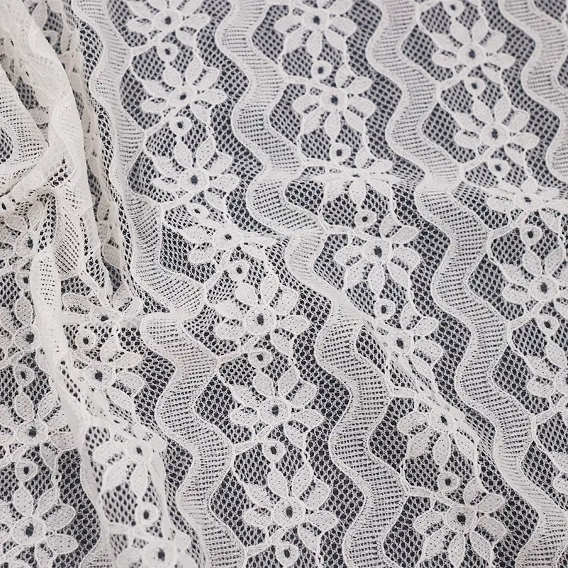 China Fabric for Shirt,Blouse,Skirt,Skirt  Lace Knit Fabric Nylon Spandex white color buy from China wholesaler bulk order at wholesale price free worldwide shipping Alibaba