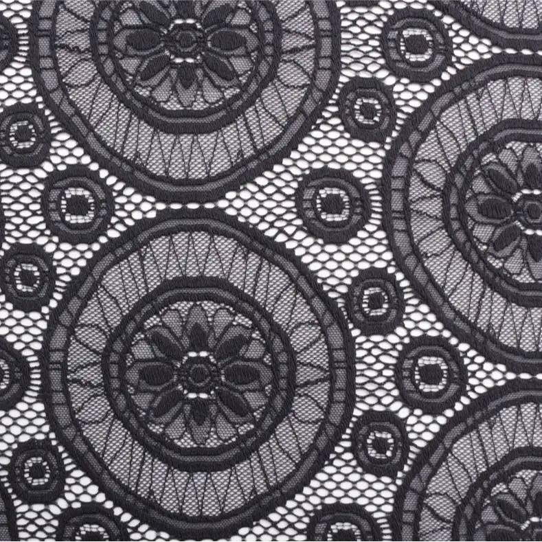 China Fabric for Shirt,Blouse,Skirt,Skirt  Lace Knit Fabric Nylon Spandex black color buy from China wholesaler bulk order at wholesale price free worldwide shipping Alibaba