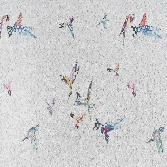 China Fabric for Shirt,Blouse,Skirt  Lace Knit Fabric Polyester white color buy from China wholesaler bulk order at wholesale price free worldwide shipping Alibaba