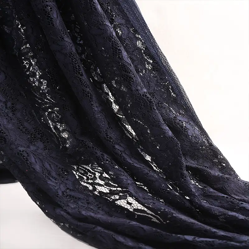 China Fabric for Shirt,Blouse,Skirt  Lace Knit Fabric Cotton Nylon Rayon black color buy from China wholesaler bulk order at wholesale price free worldwide shipping Alibaba