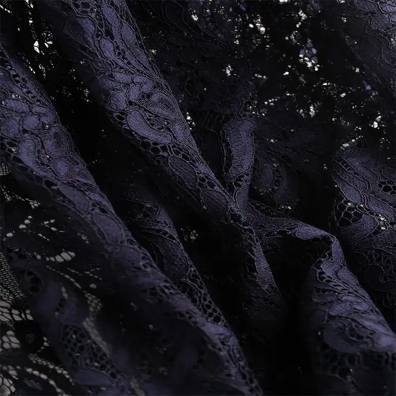 China Fabric for Shirt,Blouse,Skirt  Lace Knit Fabric Cotton Nylon Rayon black color buy from China wholesaler bulk order at wholesale price free worldwide shipping Alibaba