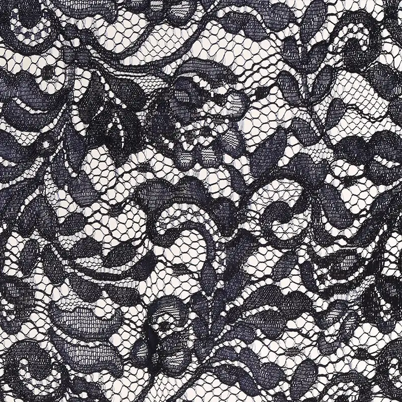 China Fabric for Shirt,Blouse,Skirt  Lace Knit Fabric Cotton Nylon Rayon black color buy from China wholesaler bulk order at wholesale price free worldwide shipping Alibaba