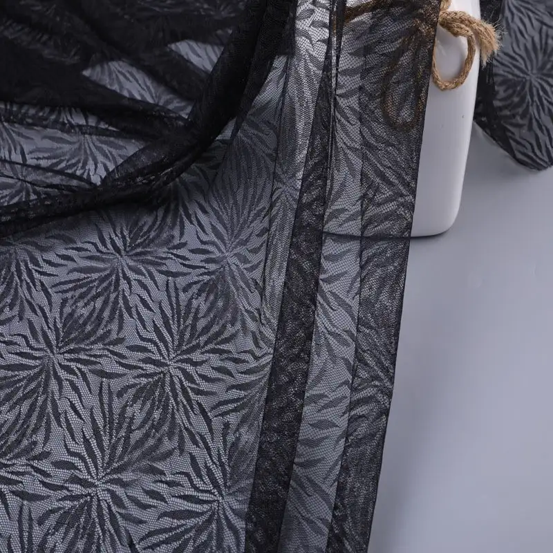 China Fabric for Shirt,T-Shirt,Blouse,Skirt  Lace Knit Fabric Nylon black color buy from China wholesaler bulk order at wholesale price free worldwide shipping Alibaba