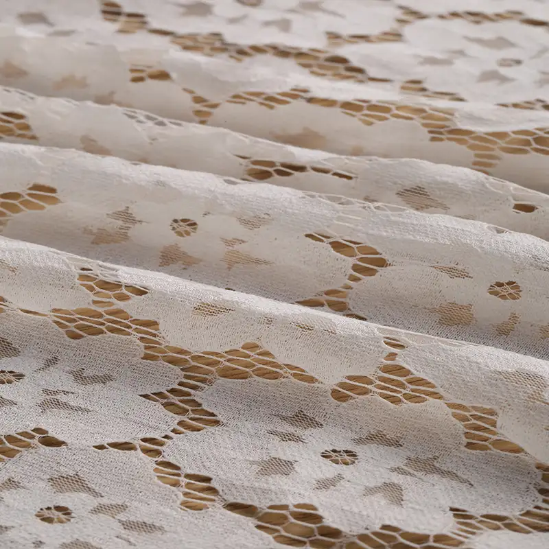 China Fabric for Shirt,Blouse,Skirt,Skirt  Lace Knit Fabric Cotton Nylon white color buy from China wholesaler bulk order at wholesale price free worldwide shipping Alibaba