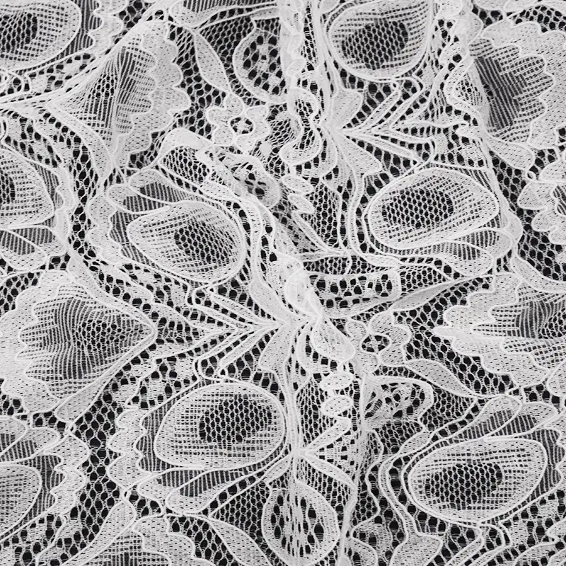 China Fabric for Shirt,Blouse,Skirt,Skirt  Lace Knit Fabric Nylon Spandex white color buy from China wholesaler bulk order at wholesale price free worldwide shipping Alibaba