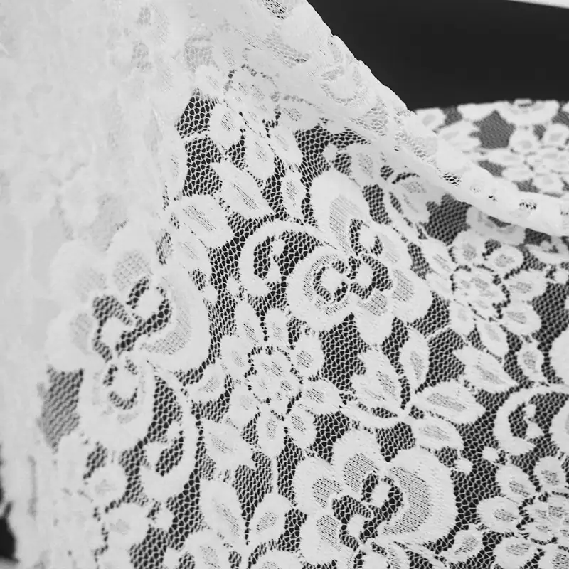 China Fabric for Polo Shirt,Blouse,Skirt,Skirt  Lace Knit Fabric Nylon Spandex white color buy from China wholesaler bulk order at wholesale price free worldwide shipping Alibaba